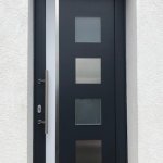 DRIA FENÊTRES_porte d'entrée en PVC gris anthracite Vaud-Genève-Neuchâtel-Fribourg